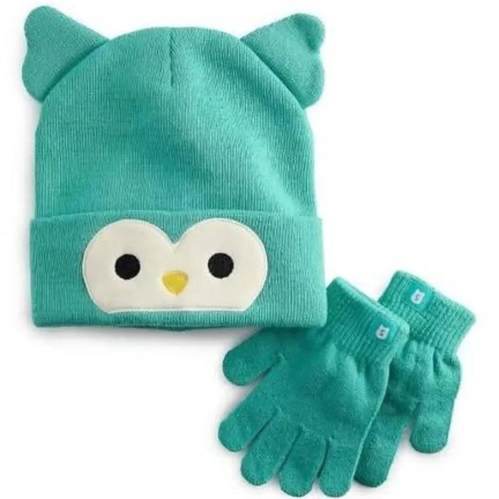 ⭐ NEW NWT Winston Squishmallow Hat & Gloves set size 4-16